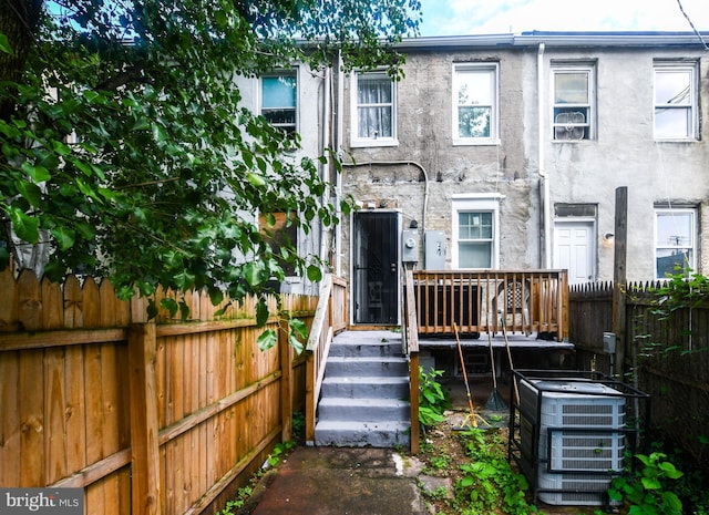1337 Ward St, Baltimore, MD 21230 - view of front of house featuring central AC unit and a deck
