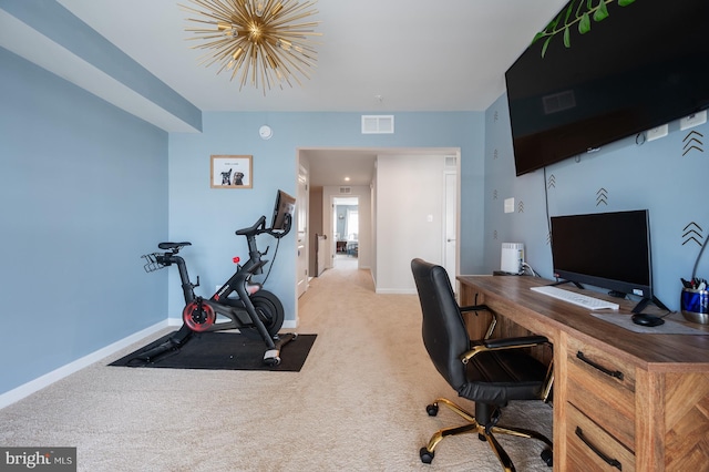 9629 Glassy Creek Way, Upper Marlboro, MD 20772 - office space featuring baseboards and light colored carpet