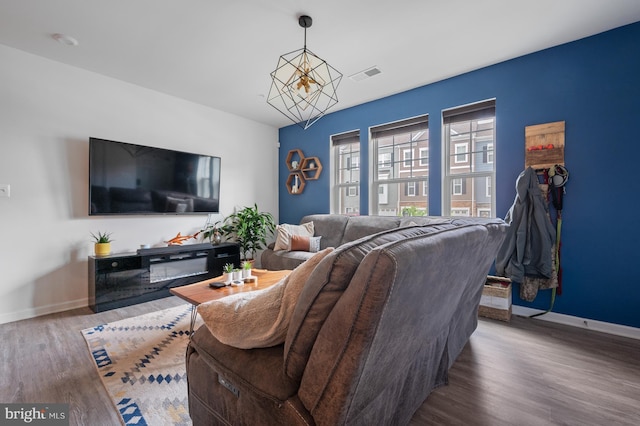 9629 Glassy Creek Way, Upper Marlboro, MD 20772 - living room featuring wood finished floors and baseboards