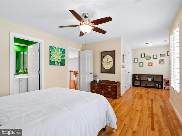 7100 Ewing Ct, Middletown, MD 21769 - bedroom with light wood finished floors and a ceiling fan