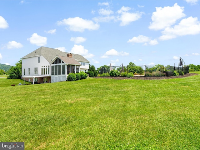 7100 Ewing Ct, Middletown, MD 21769 - view of yard featuring a sunroom