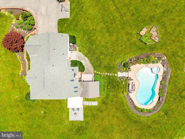 7100 Ewing Ct, Middletown, MD 21769 - drone / aerial view of a pool area
