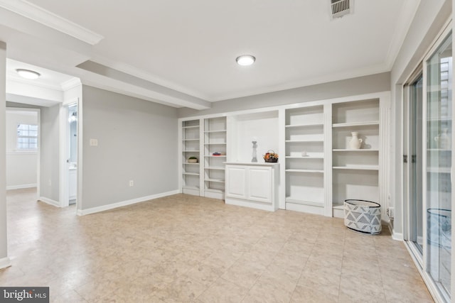 14208 Creekbranch Way, Gainesville, VA 20155 - spare room with ornamental molding, baseboards, and built in shelves