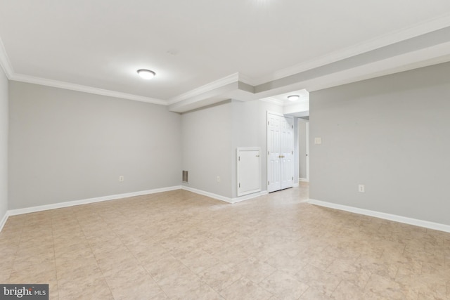 14208 Creekbranch Way, Gainesville, VA 20155 - finished basement with ornamental molding, tile patterned floors, and baseboards