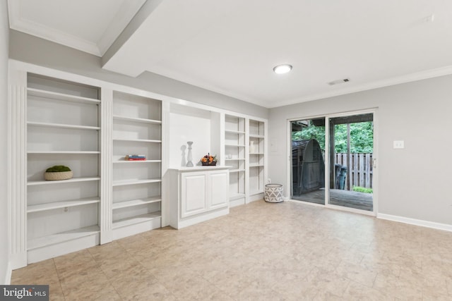 14208 Creekbranch Way, Gainesville, VA 20155 - spare room with ornamental molding, built in features, baseboards, and recessed lighting