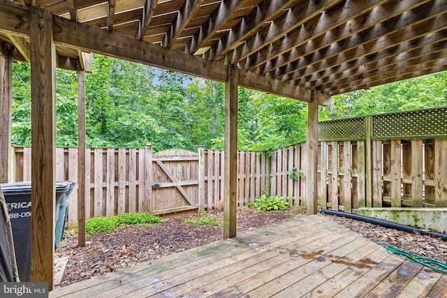 14208 Creekbranch Way, Gainesville, VA 20155 - wooden deck featuring a fenced backyard and a gate