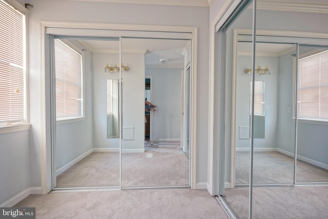 30 Lancelot Ln, Mount Laurel, NJ 08054 - unfurnished bedroom with carpet floors, crown molding, multiple windows, and baseboards