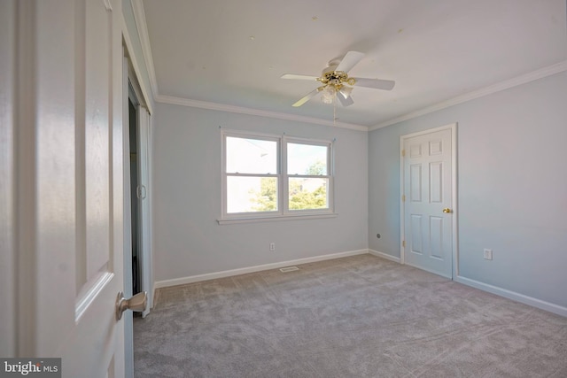 30 Lancelot Ln, Mount Laurel, NJ 08054 - unfurnished bedroom with carpet, ornamental molding, baseboards, and ceiling fan