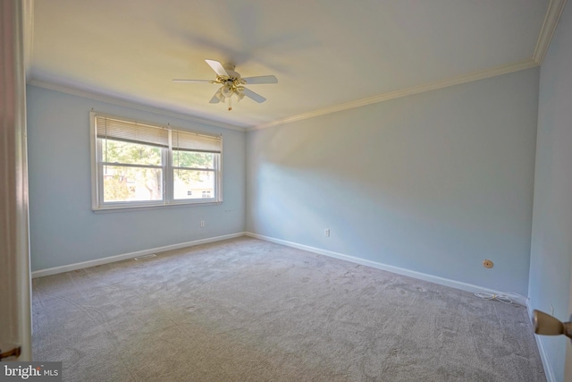 30 Lancelot Ln, Mount Laurel, NJ 08054 - carpeted empty room featuring ceiling fan, crown molding, and baseboards