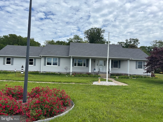 36032 Double Bridges Rd, Frankford, DE 19945 - single story home with a front yard, crawl space, and roof with shingles