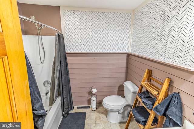362 Sudley Ln, Martinsburg, WV 25403 - full bath with toilet, shower / bath combo, and tile patterned flooring