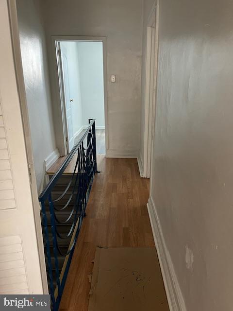 2508 S Marshall St, Philadelphia, PA 19148 - corridor with wood finished floors and baseboards