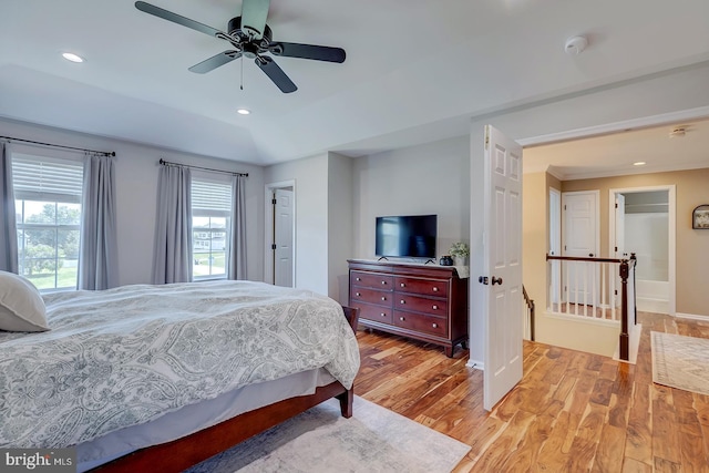 229 Lakshman Trl, Dover, DE 19904 - bedroom featuring light wood-style flooring, recessed lighting, and ceiling fan