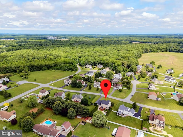 229 Lakshman Trl, Dover, DE 19904 - aerial view of residential area with a heavily wooded area