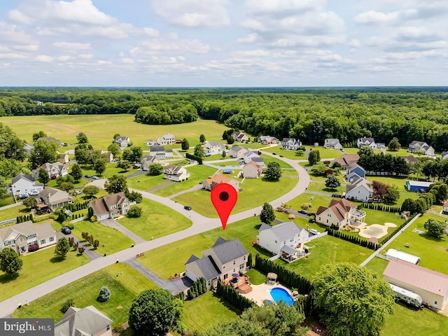 229 Lakshman Trl, Dover, DE 19904 - aerial perspective of suburban area featuring a pool area