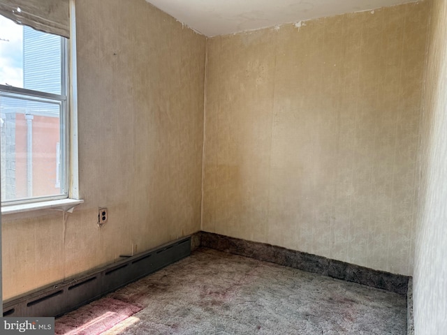 914 Fernon St, Philadelphia, PA 19148 - carpeted spare room featuring baseboard heating and plenty of natural light