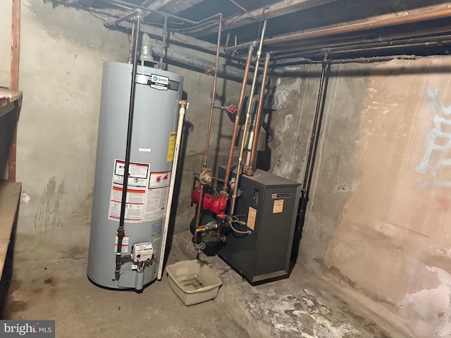914 Fernon St, Philadelphia, PA 19148 - utility room with gas water heater and a heating unit