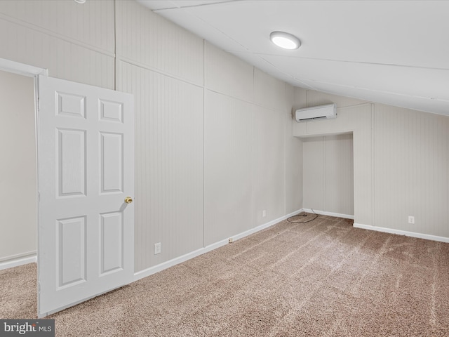 25308 Nanticoke Rd, Quantico, MD 21856 - below grade area featuring an AC wall unit, carpet floors, and baseboards