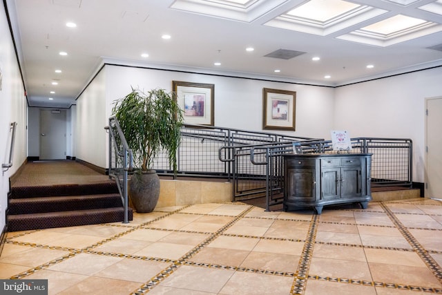 1201 N Garfield St Unit 604, Arlington, VA 22201 - building lobby with recessed lighting and crown molding
