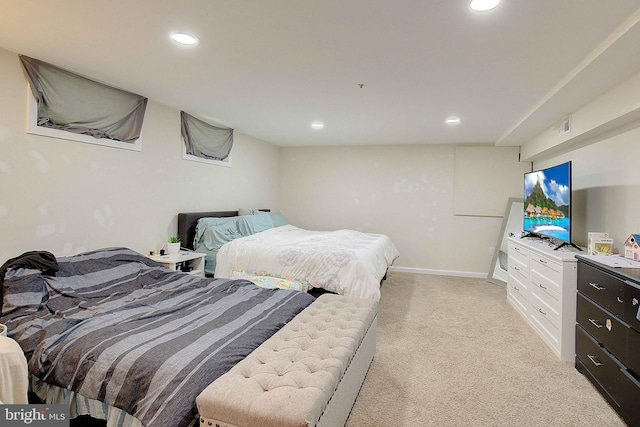 600 Small Reward Rd, Huntingtown, MD 20639 - bedroom featuring light carpet and recessed lighting
