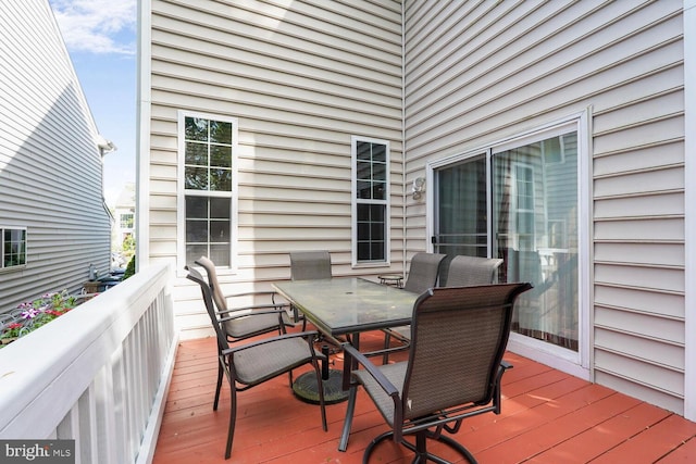 3441 Eagle Ridge Dr, Woodbridge, VA 22191 - wooden deck featuring outdoor dining space