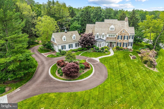 1298 Farm Ln, Berwyn, PA 19312 - aerial view of property and surrounding area featuring a heavily wooded area