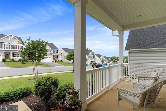 5829 Barts Way, Frederick, MD 21704 - covered porch with a residential view