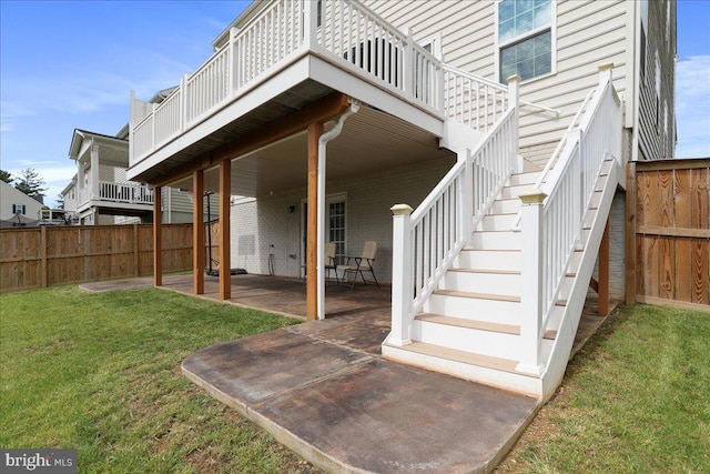5829 Barts Way, Frederick, MD 21704 - rear view of house with a patio, stairway, and a deck