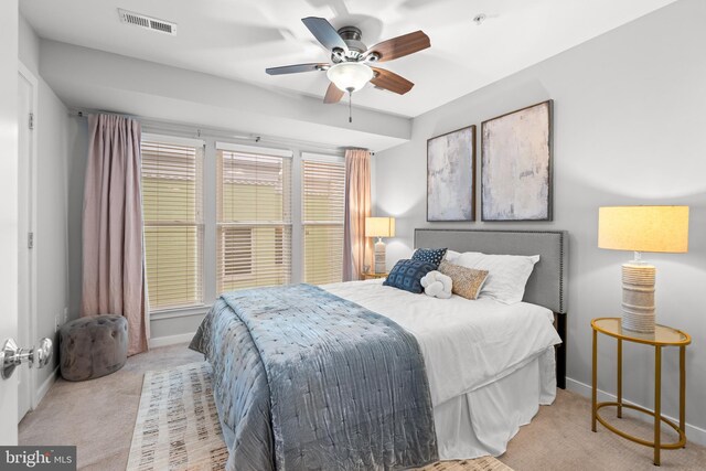 331 K St SE, Washington, DC 20003 - bedroom with carpet flooring, baseboards, and a ceiling fan