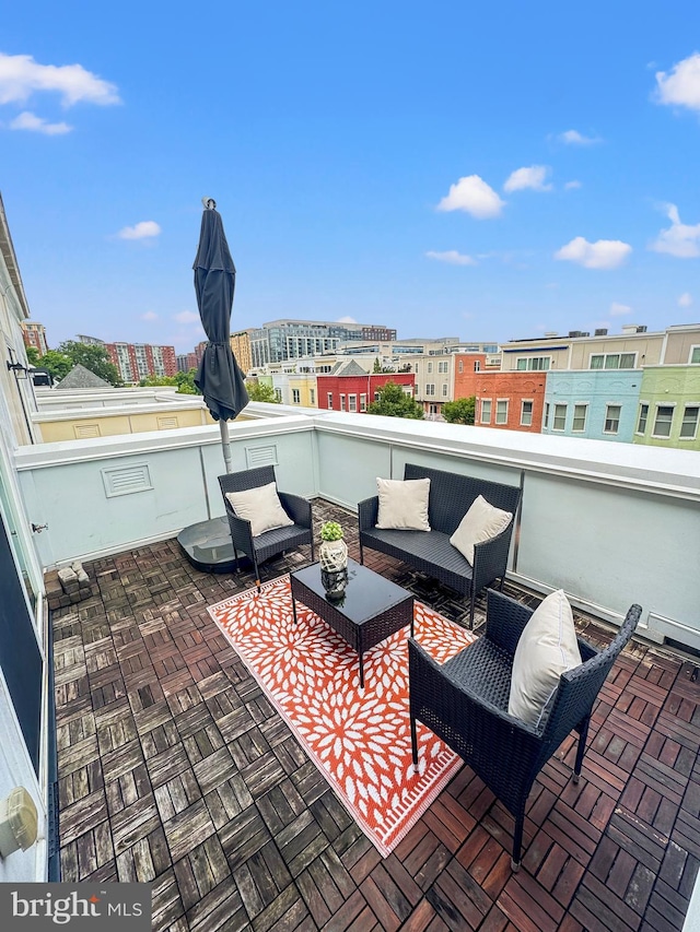 331 K St SE, Washington, DC 20003 - view of patio / terrace with an outdoor hangout area and a balcony