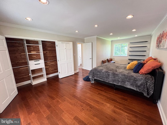 930 Chesaco Ave, Baltimore, MD 21237 - bedroom featuring ornamental molding, wood finished floors, recessed lighting, and baseboards