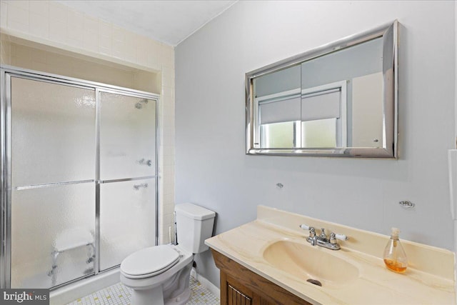 43 Windsor Ln, Willingboro, NJ 08046 - bathroom featuring vanity, toilet, and a shower stall