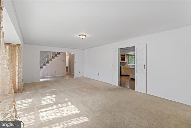 43 Windsor Ln, Willingboro, NJ 08046 - spare room with stairs and carpet floors