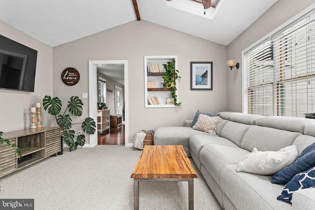 808 Scotia Rd, Philadelphia, PA 19128 - living room with carpet flooring, a ceiling fan, and baseboards