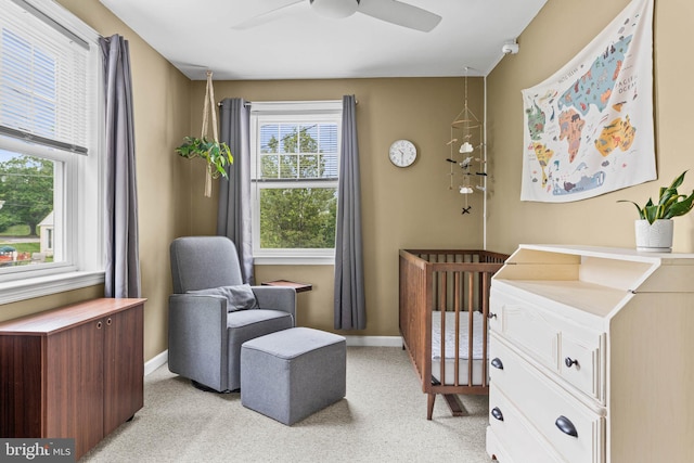 808 Scotia Rd, Philadelphia, PA 19128 - sitting room featuring ceiling fan and baseboards