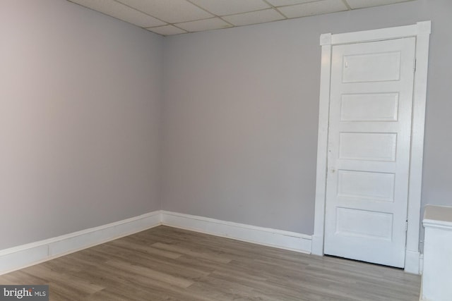 229 New Trent, Ewing, NJ 08638 - unfurnished room featuring wood finished floors, a drop ceiling, and baseboards