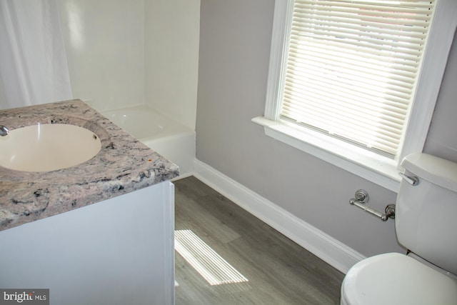 229 New Trent, Ewing, NJ 08638 - bathroom with toilet, vanity, wood finished floors, and baseboards