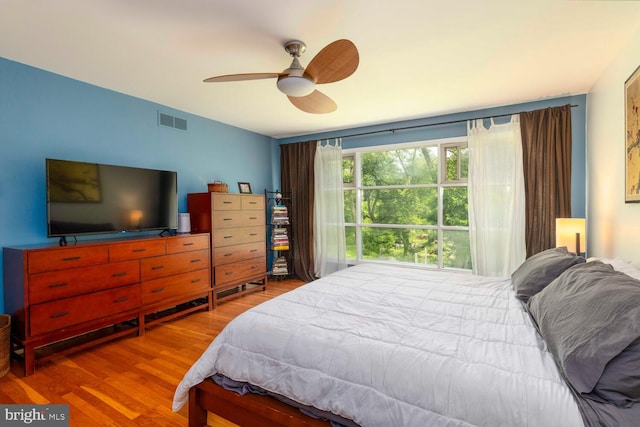 1030 Rock Creek Dr, Wyncote, PA 19095 - bedroom featuring wood finished floors and a ceiling fan