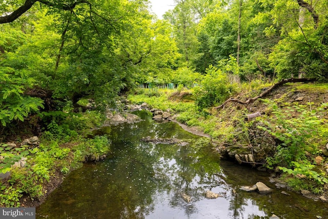 1030 Rock Creek Dr, Wyncote, PA 19095 - water view featuring a heavily wooded area