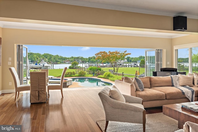 22 E Lake Dr, Annapolis, MD 21403 - view of pool with a water view