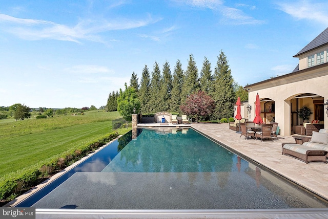 22701 Creighton Farms Dr, Leesburg, VA 20175 - view of pool with a patio area and a pool with connected hot tub