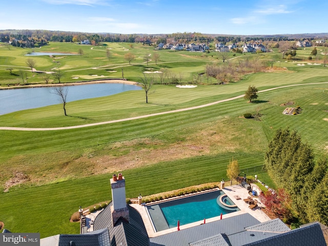 22701 Creighton Farms Dr, Leesburg, VA 20175 - aerial view of a golf club and a nearby body of water