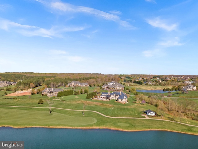 22701 Creighton Farms Dr, Leesburg, VA 20175 - drone / aerial view of a local golf course and a nearby body of water