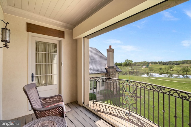 22701 Creighton Farms Dr, Leesburg, VA 20175 - balcony featuring a water view