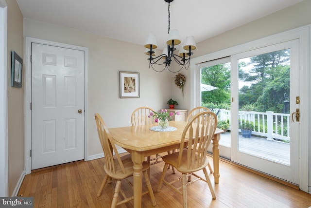 100 Weldon Way, Pennington, NJ 08534 - dining space featuring a chandelier, light wood finished floors, and baseboards