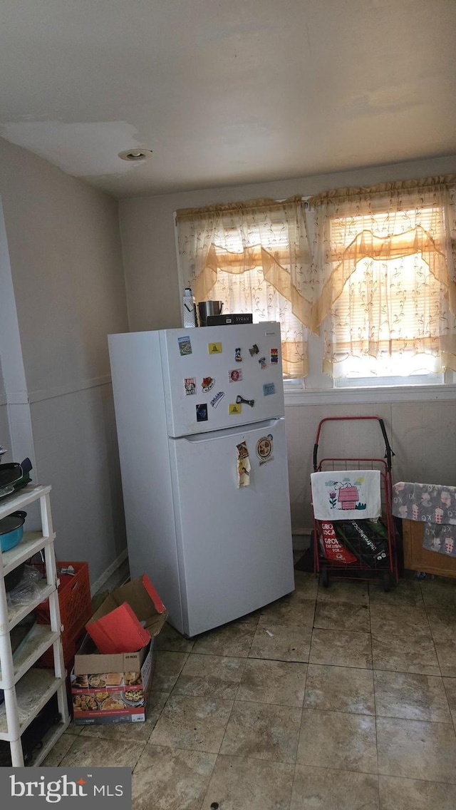 4932 Gransback St, Philadelphia, PA 19120 - kitchen with freestanding refrigerator