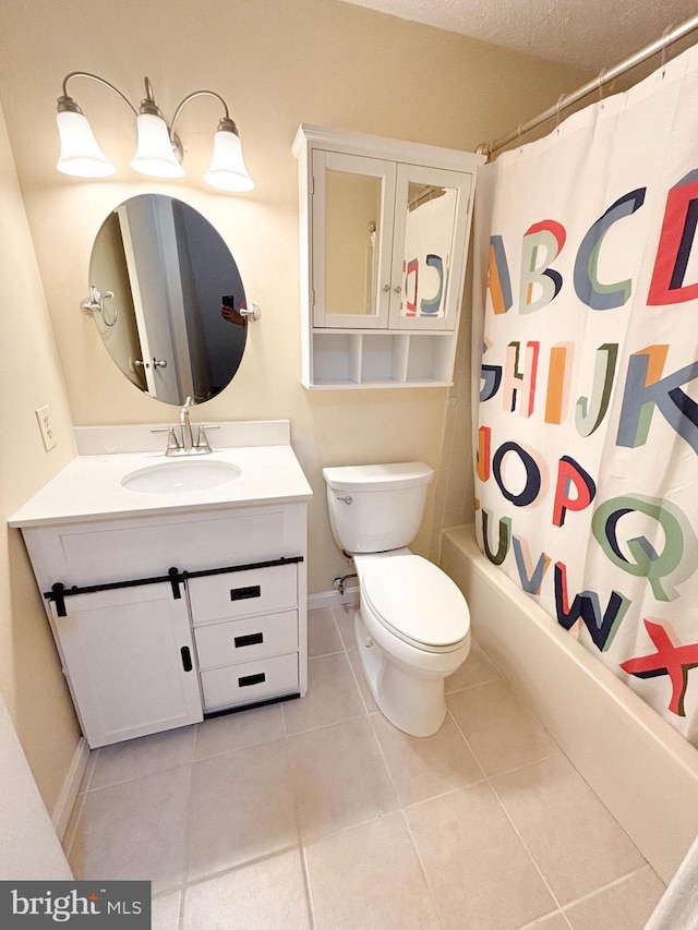 8017 Cipher Row, Jessup, MD 20794 - bathroom featuring vanity, shower / bath combo with shower curtain, and tile patterned flooring