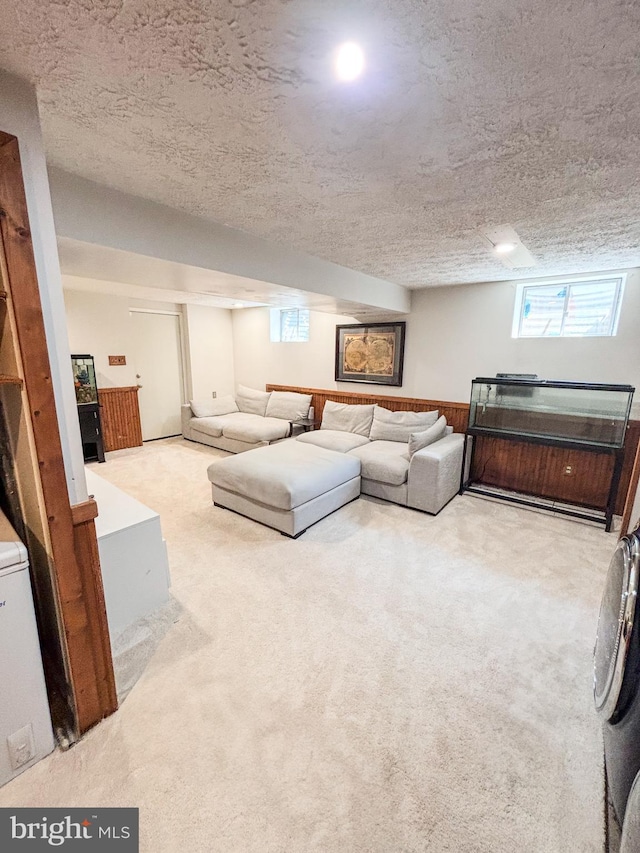 8017 Cipher Row, Jessup, MD 20794 - carpeted living room with plenty of natural light and a textured ceiling