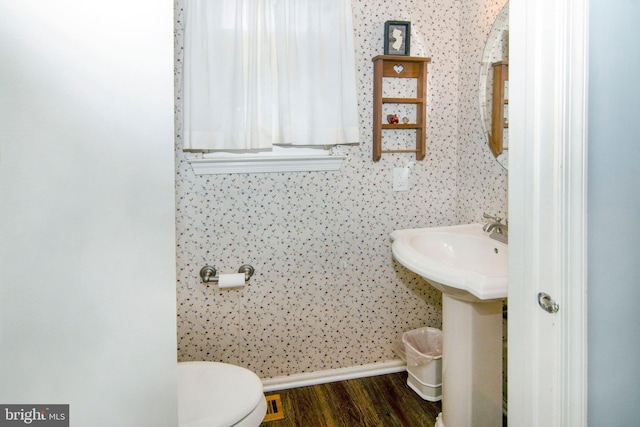 36 Covington Dr, Sicklerville, NJ 08081 - bathroom with toilet and wood finished floors