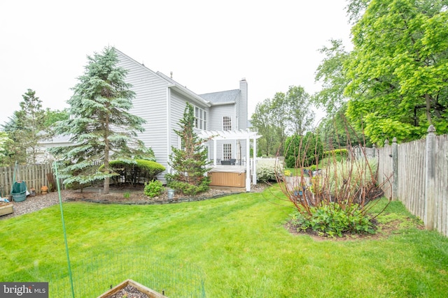 32 Eagleton Farm Rd, Newtown, PA 18940 - view of yard with a pergola and a hot tub